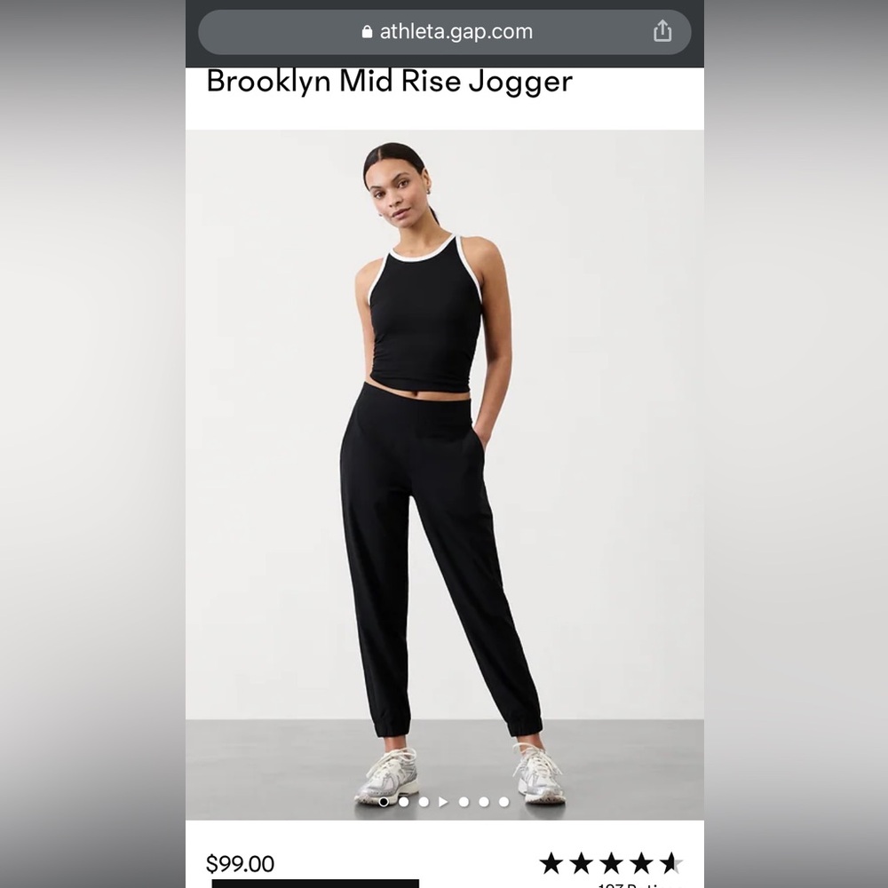 Athleta Brooklyn Jogger Black Size 4